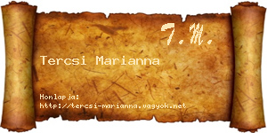 Tercsi Marianna névjegykártya