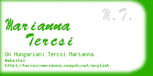marianna tercsi business card